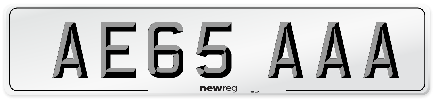 AE65 AAA Number Plate from New Reg